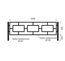 Газонные ограждения из черного металла ОГ-11